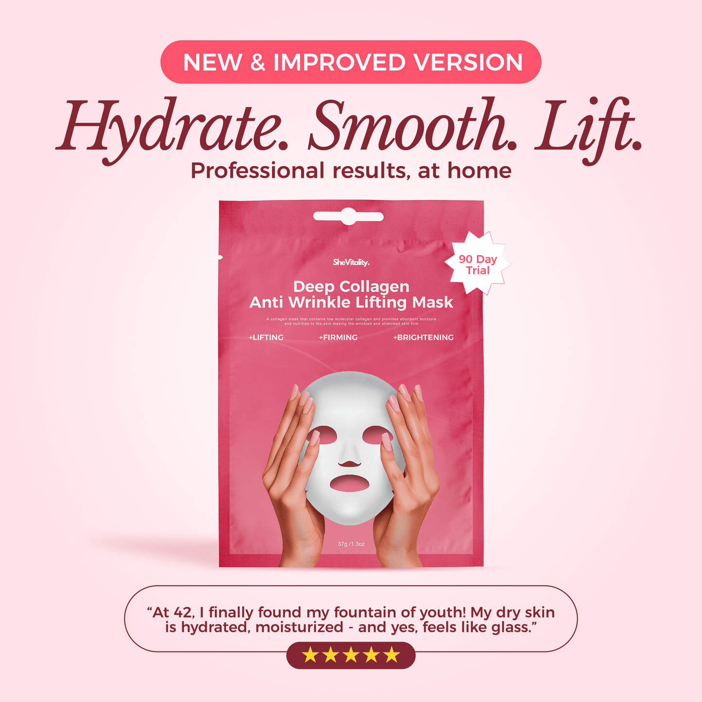 Luxury Collagen Glow Up Mask 2.0 (Spa-Level Results)